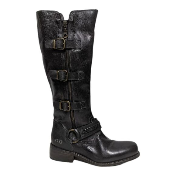 NWT BED:STU Skyla Buckle Leather Knee High Boots 6.5